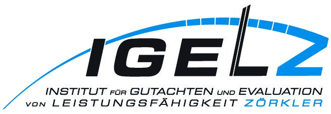 IGELZ Institut für Gutachten und Evaluation von Leistungsfähigkeit Zörkler Logo